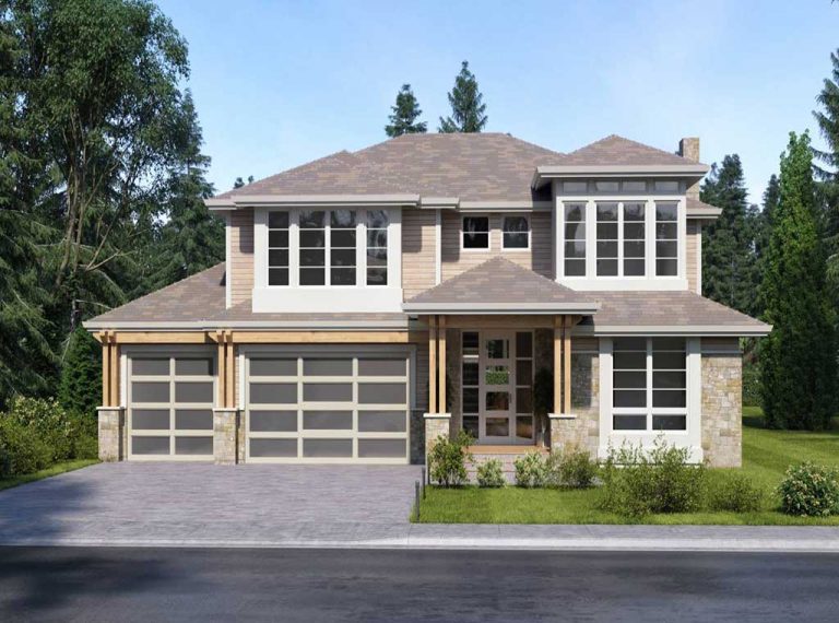 TWO STORY CONTEMPORARY STYLE HOUSE PLAN